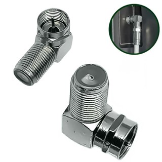 Kit Jogo 10 Conectores Adaptador F Macho X F Fêmea Para Antena TV 90° Graus em Oferta na Shopee