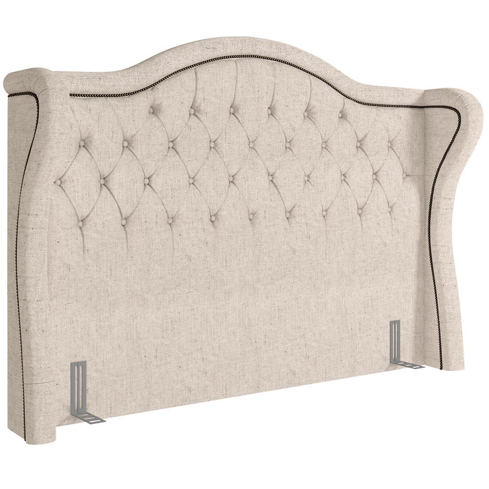 Cabeceira Cama Box Casal King 195 cm P05 Lisboa Linho Bege Claro - Lyam Decor - Home & Living