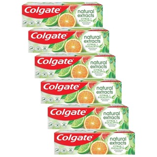 Kit Creme Dental Colgate Natural Extracts Citrus e Eucalipto 90g com 6 unidades em Oferta na Shopee