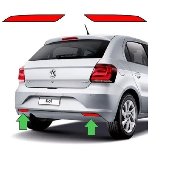Refletor Parachoque Gol G7 G8 2016 2017 2018 2019 A 2023 Tyc