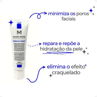 Mini Hidratante Facial Make More Balance Cream Original 30g em Oferta na Shopee
