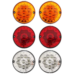 6 Lanterna Traseira 125mm Ônibus Caminhão Carreta 10 LED 24V