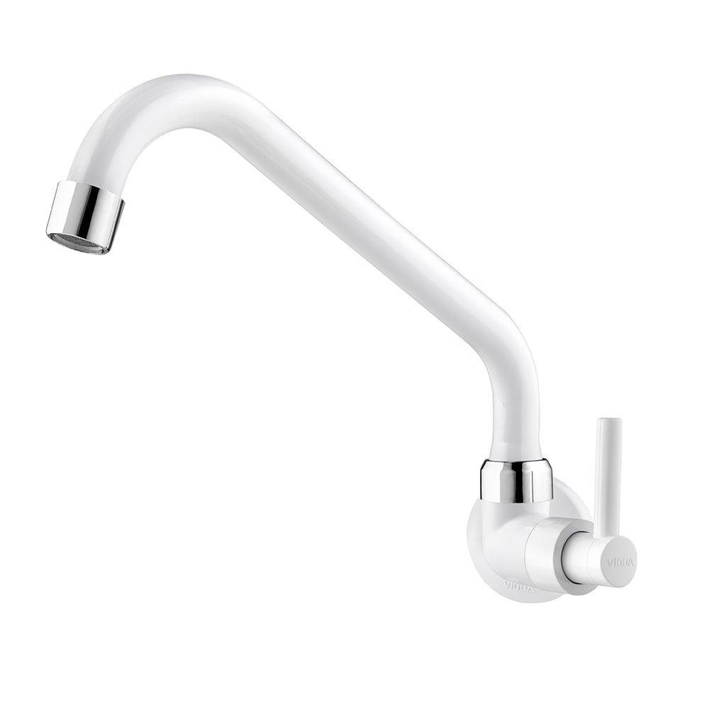 Torneira para Cozinha Víqua Parede Bica Longa Lagune ABS Branca em Oferta na Shopee