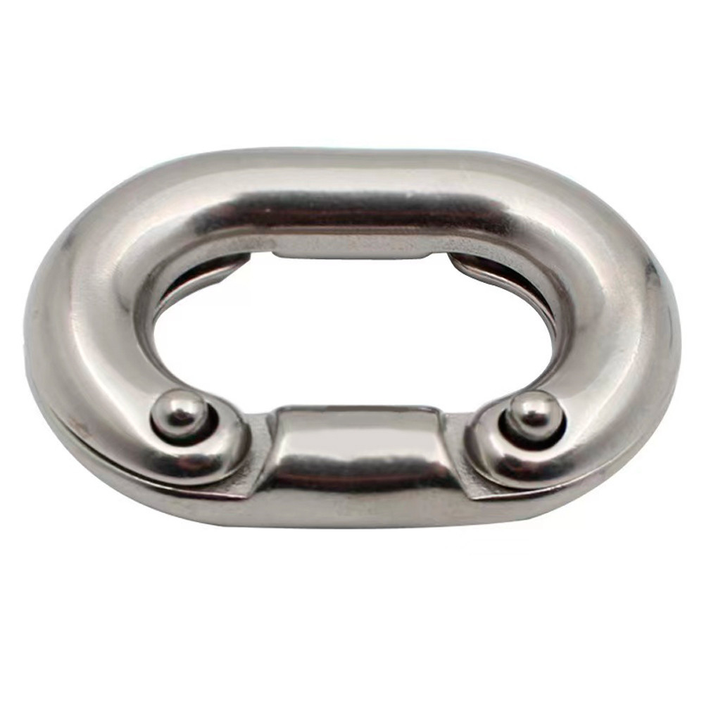 Elo de Emenda para Corrente Calibrada Aço Inox 316 8mm DIN 766 para corrente de guincho eletrico lancha barco veleiro