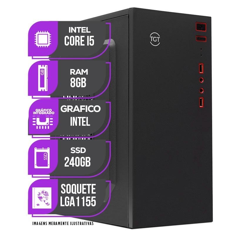 PC CPU Mancer, Intel Core I5, 8GB Memória ram, SSD 240GB em Oferta na Shopee