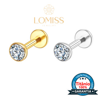 Piercing Labret Titânio Trágus Ponto De Luz Zircônia com Ponta Grau de Lmplante Para Helix Tragus em Oferta na Shopee