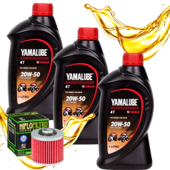 Kit Óleo P/ Xt 600 / Xt 660 Yamalube 20w50 3 Litros + Filtro Hiflo