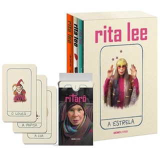 Box livros de rita lee (brinde exclusivo: baralho ritarô) em Oferta na Shopee
