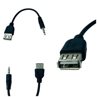 Cabo Adaptador P2 macho X Usb Femea Automotivo Mp3mp4 Auxiliar POR UNIDADES