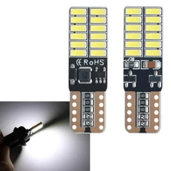 Par lampadas pingo t10 24 leds 6000k Canbus Teto Mala Placa Farolete Lanterna 12v