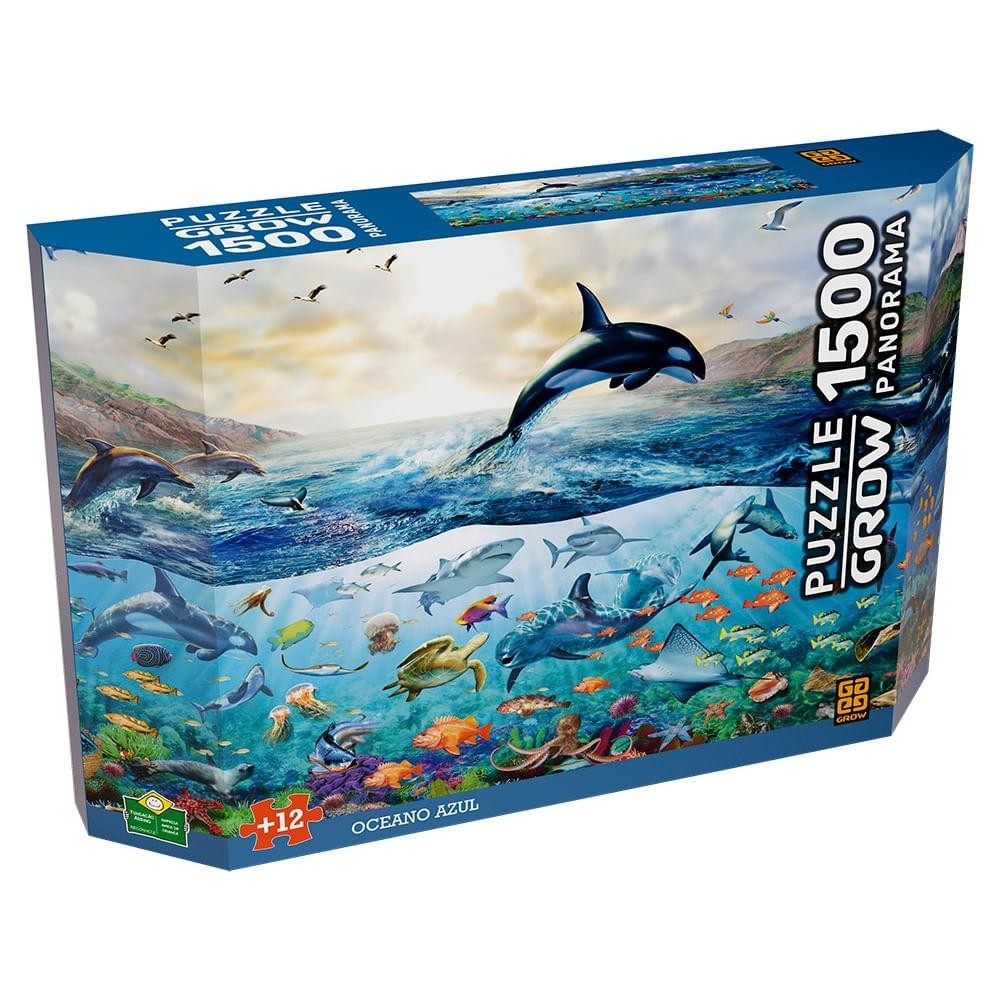 Puzzle 1500 peças Panorama Oceano Azul