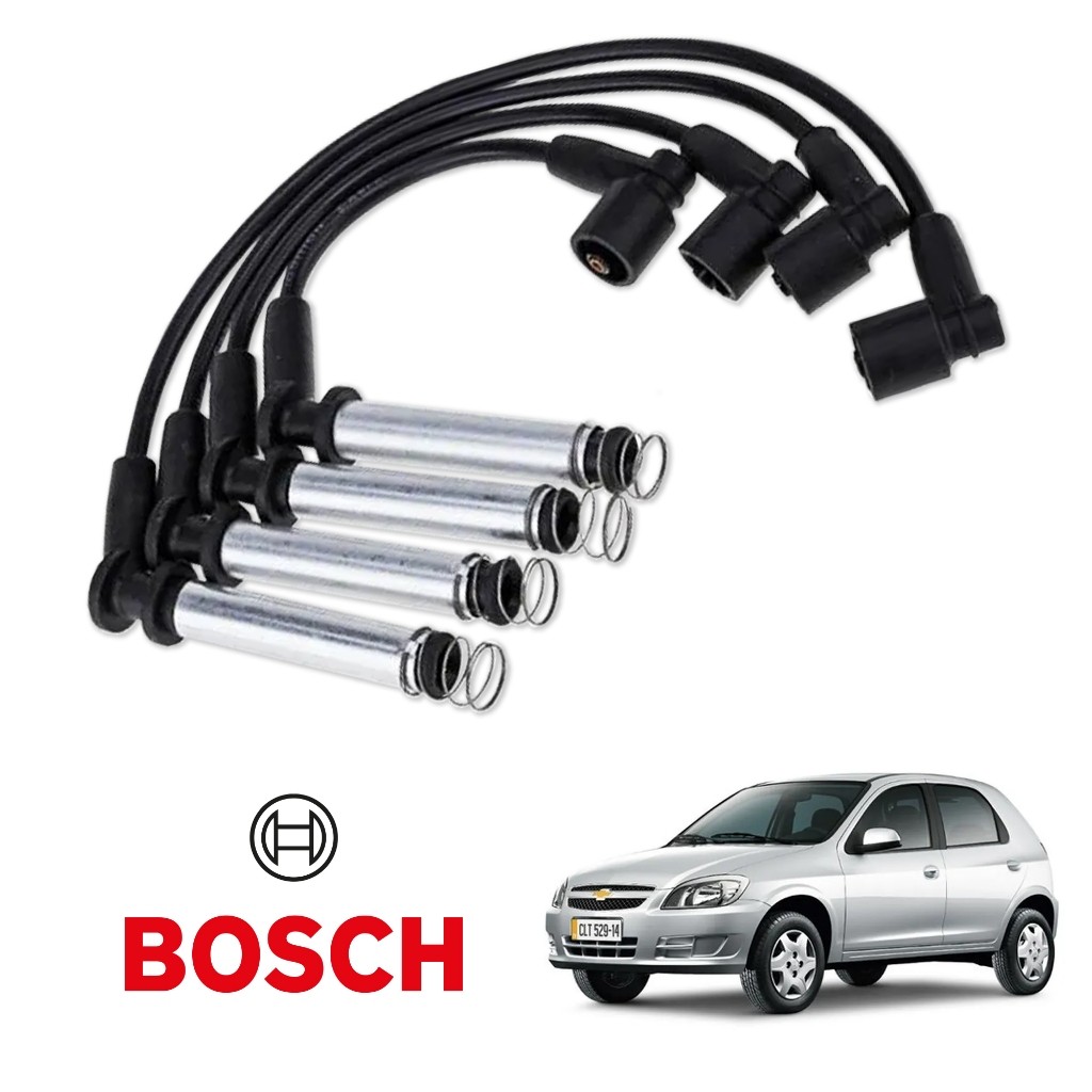 Cabo de Ignição Silicone Original Bosch Chevrolet Celta 1.0 8V VHC Gasolina 10/2002 a 03/2006