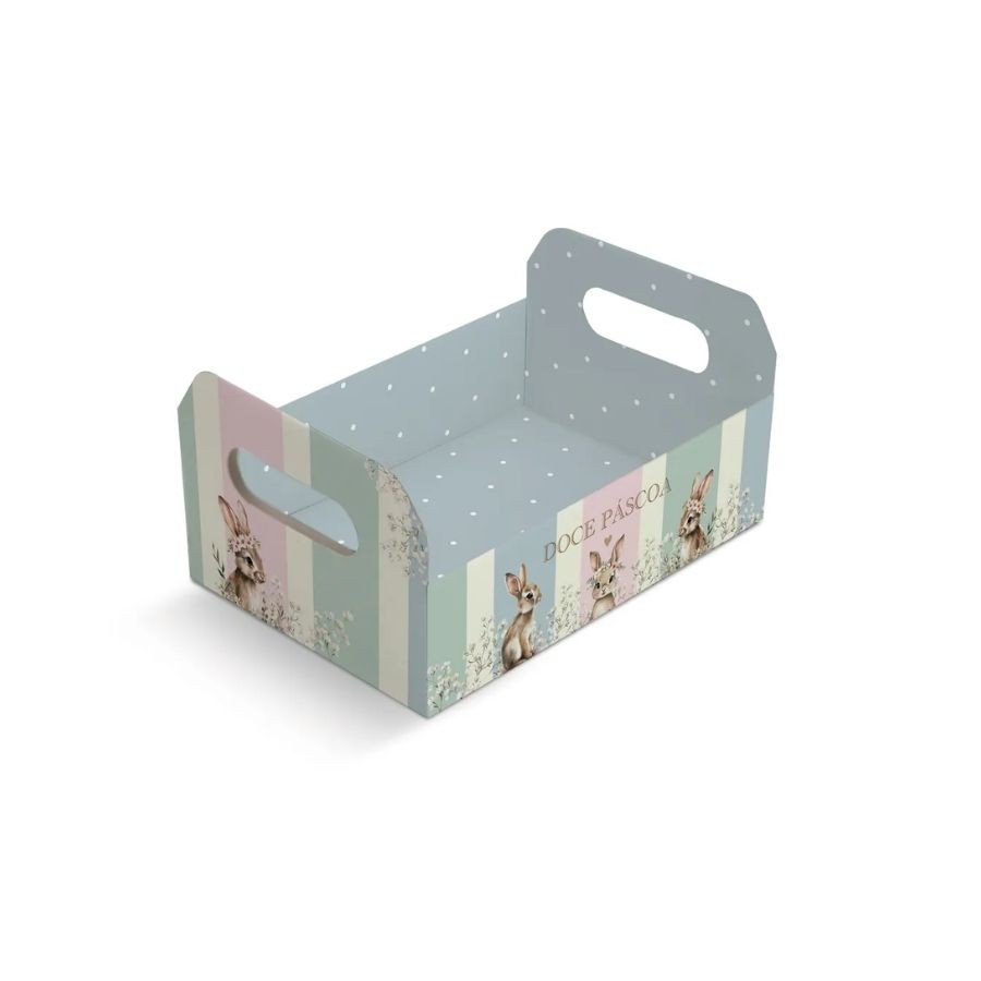 Mini Caixote Para Doces - Doce Páscoa - 13x9x6,5cm - 1 unidade - Cromus - Rizzo