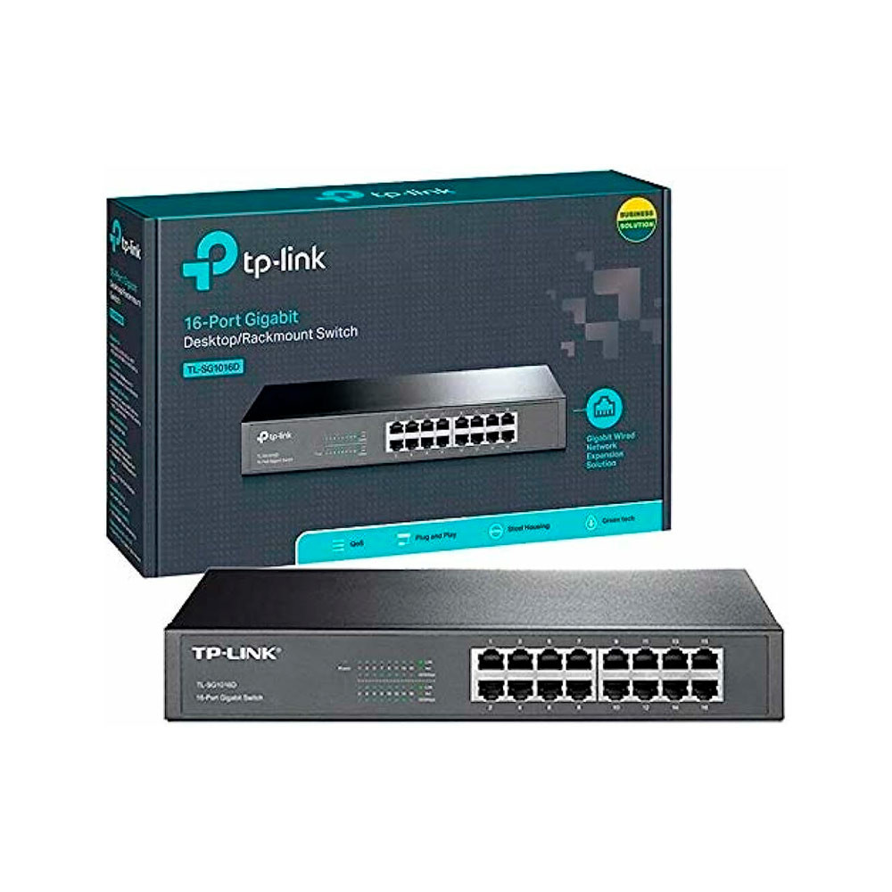 Switch 16 portas TP-Link, Gigabit, 10/100/1000mbps, TL-SG1016D(BR) — imagem 2 de 2