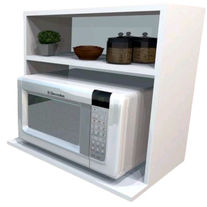 Suporte P/ Micro-ondas C/ Nicho Em Mdf 15mm- PRODUTO MONTADO
