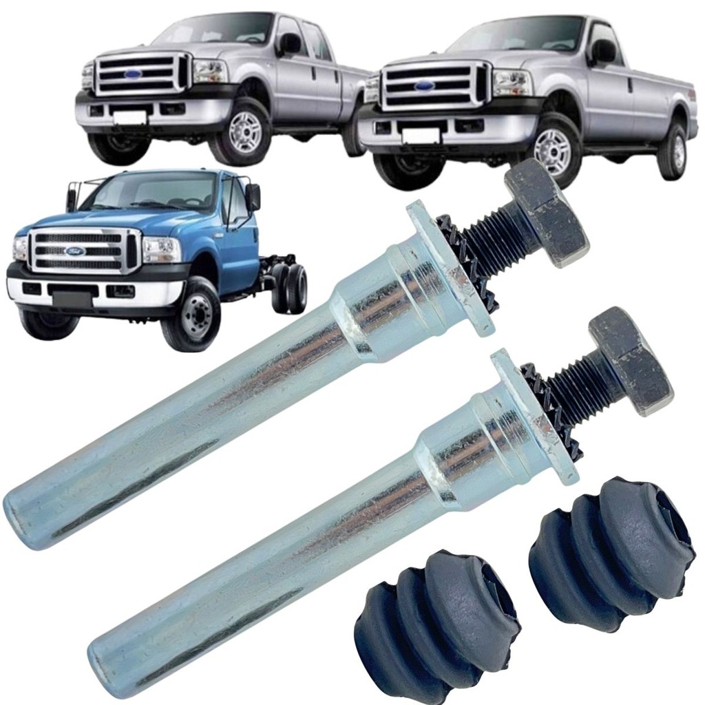 KIT 2 PINO PARAFUSO GUIA PINÇA FREIO DIANTEIRO F250 F350 F4000 G3 98/19 - TRASEIRO F4000 G3 98/12 (STANDER 11,90 - 1 LD)