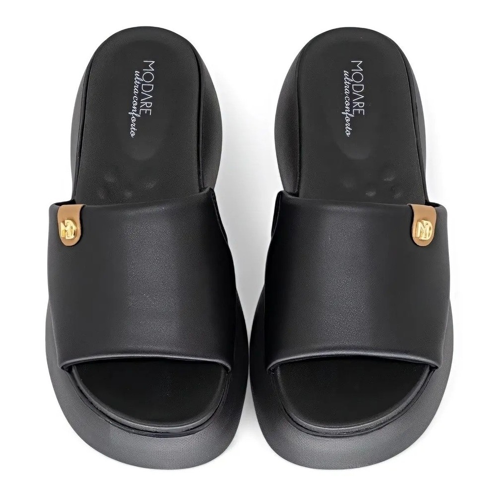 Detalhes do Tamanco Modare Plataforma Feminino - Preto