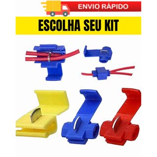 Emenda de Fios Conector Derivação Azul 1,50 A 2,50mm, Amarelo e Vermelho em Oferta na Shopee
