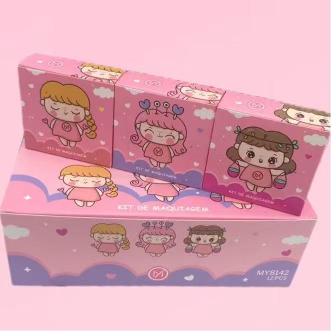 Kit 10 My Life Kit De Maquiagem Infantil Seria Beleza Sombras, Blush, Batom MY8142