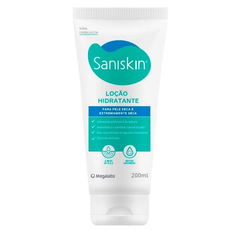 Loção Hidratante Corporal Saniskin 200ml em Oferta na Shopee