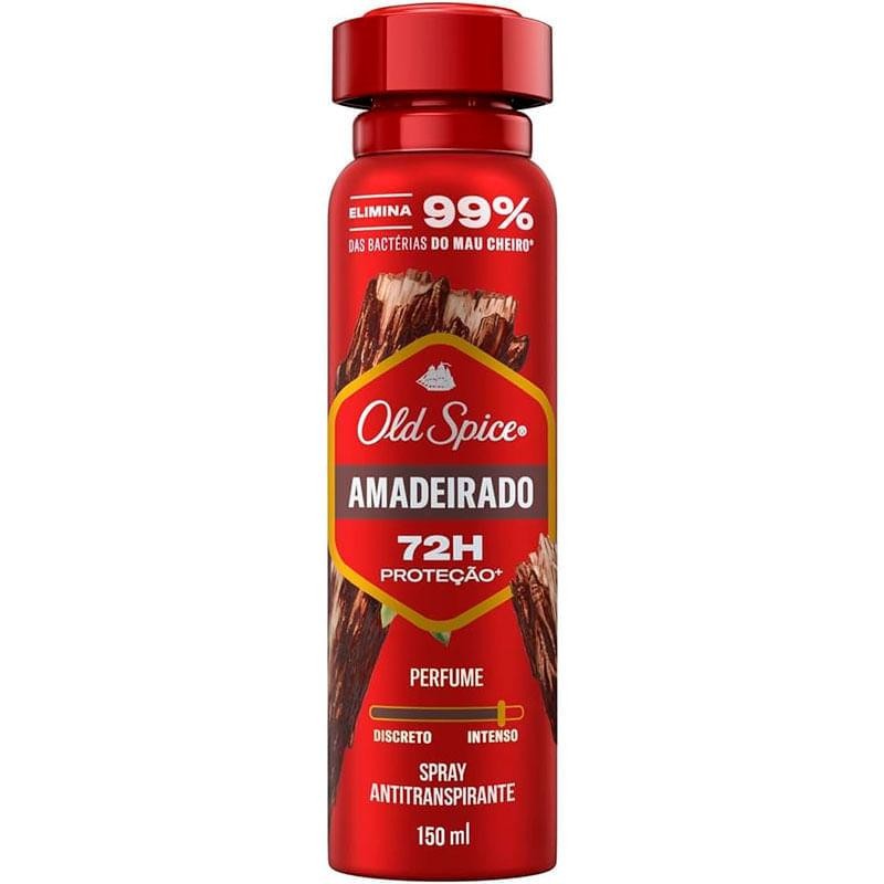 Desodorante Antitranspirante Aerossol Masculino Old Spice Amadeirado 150ml em Oferta na Shopee