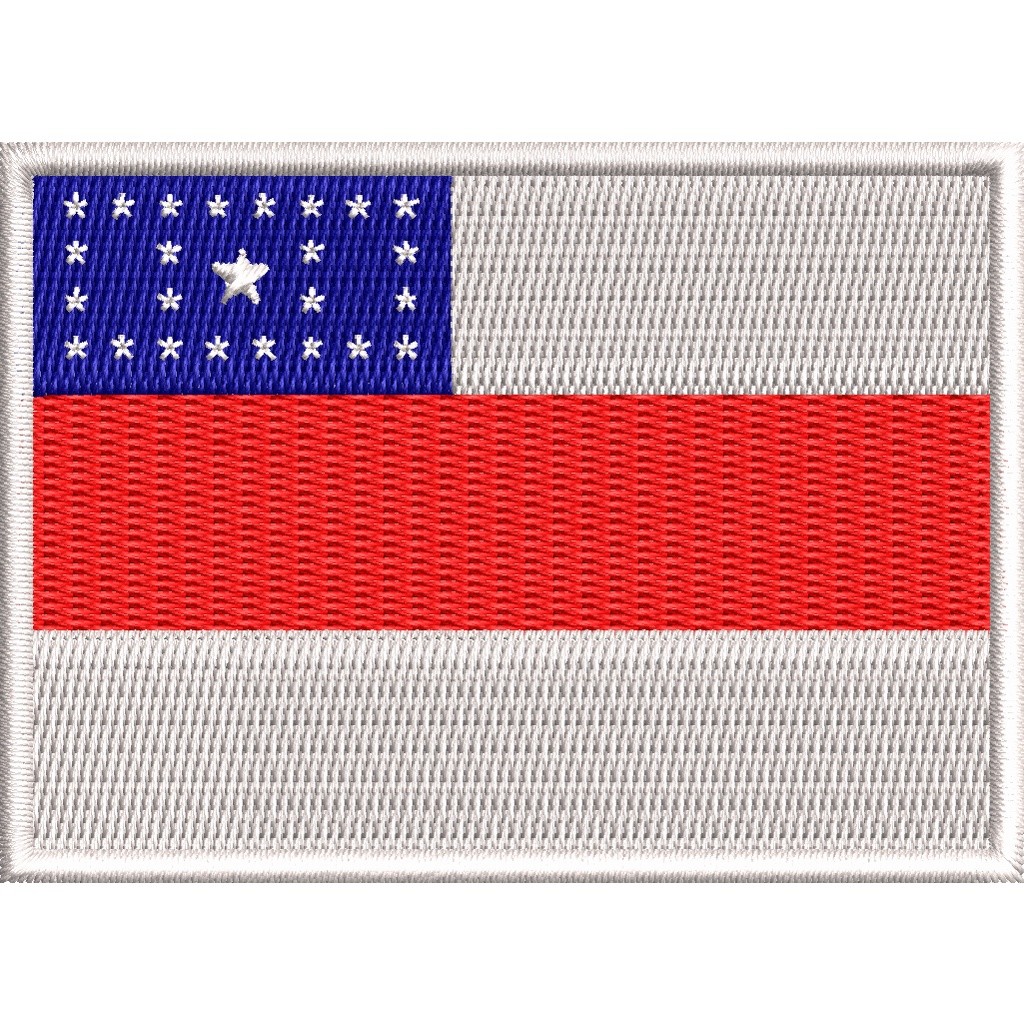 Patch Bordado Bandeira do Amazonas 7cmx5cm - Motociclista Moto Grupo Militar Airsoft P/ Costurar Macacão
