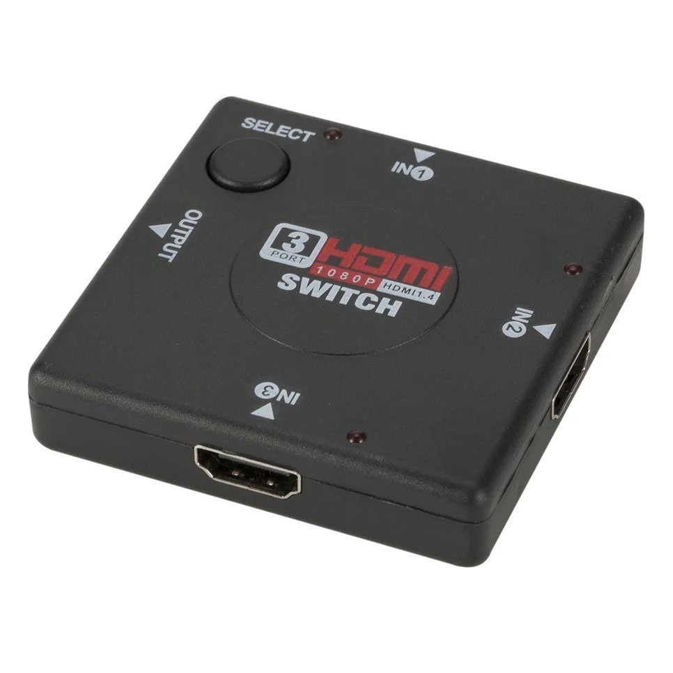 Hub Hdmi 3x1 Adaptador Cabo 3 Entradas E 1 Saída