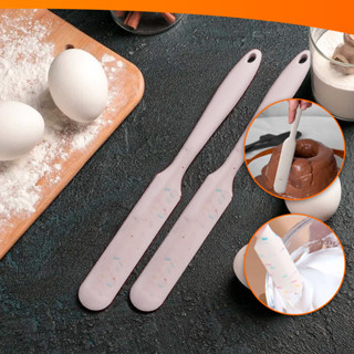 Kit 2x Espátulas Raspadora Confeiteiro Fina De Silicone Antiaderente Cozinha em Oferta na Shopee