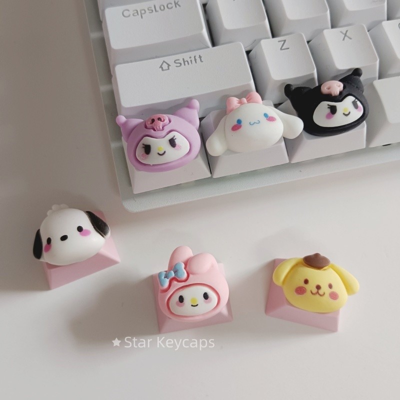 Teclas Personalizadas Fofas Sanrio Kurumi Melody Keycaps , 1.25u Ctrl/Fn/Alt Key Substituição Presente Para Meninas