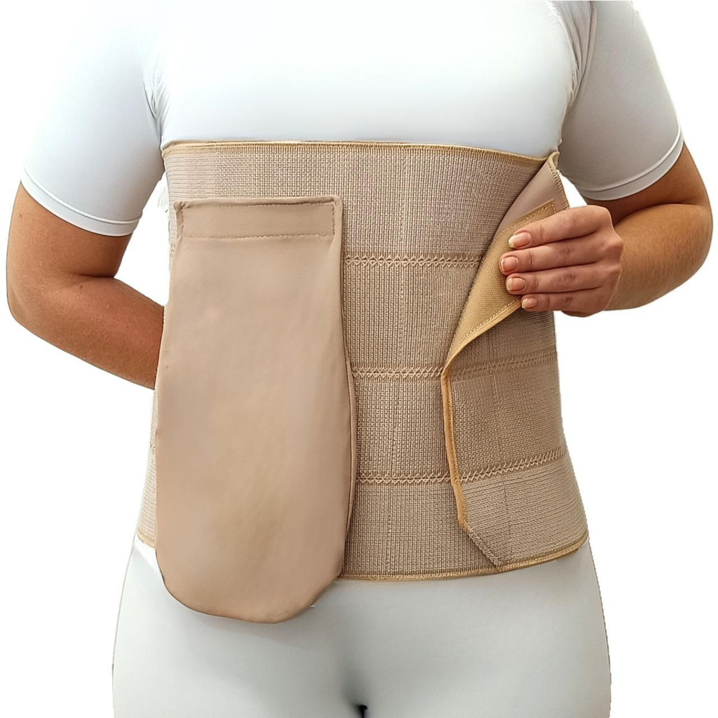 Faixa Abdominal com 4 Painéis para Bolsa de Colostomia