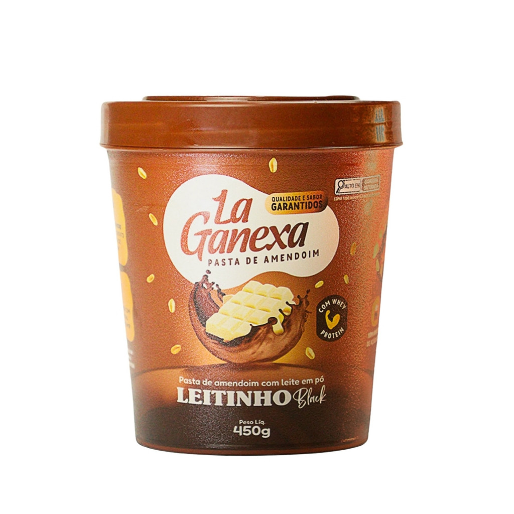 Pasta de Amendoim Com Whey Pote 450g La Ganexa - Health