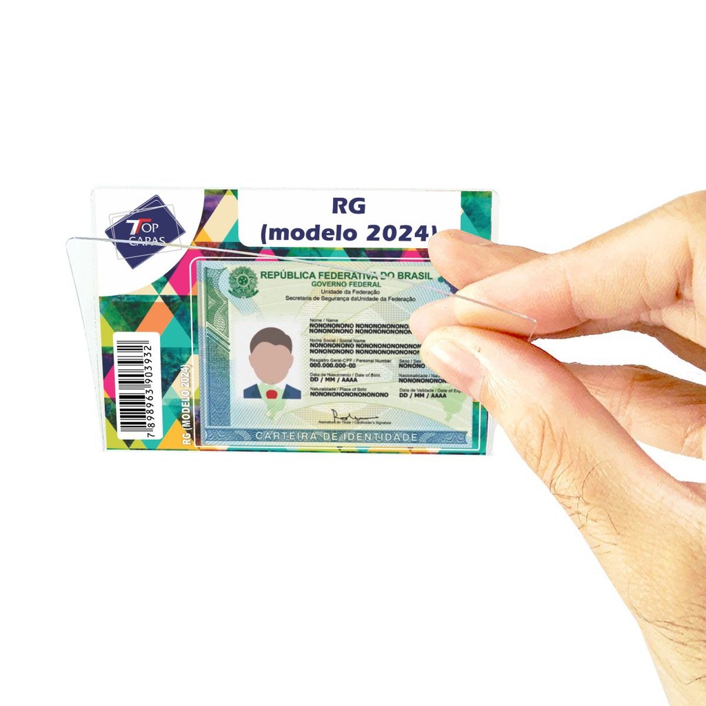 Capa Porta CIN / RG (MODELO NOVO 2024) - KIT C/ 5 und. em Oferta na Shopee