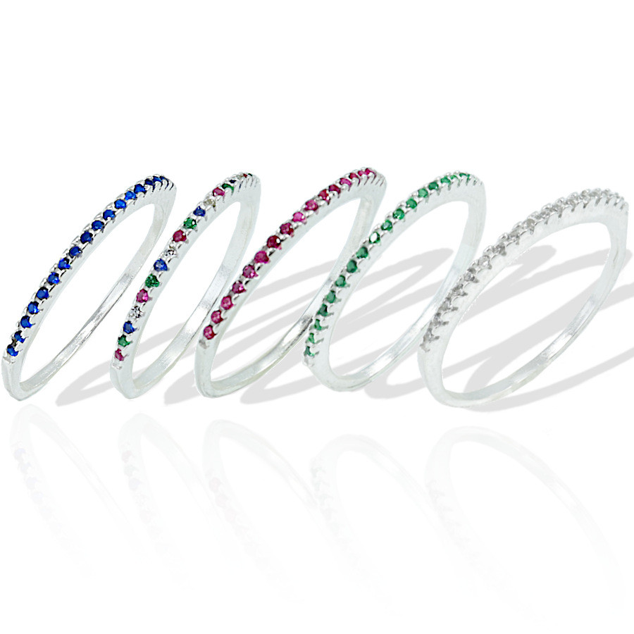 Anel Aparador Cravejado Zirconia Prata Legitima 925 em Oferta na Shopee