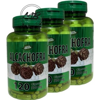 Natuervas - Alcachofra 100%natural 1. 2. 3 unidades de 120 cápsulas de 500mg em Oferta na Shopee