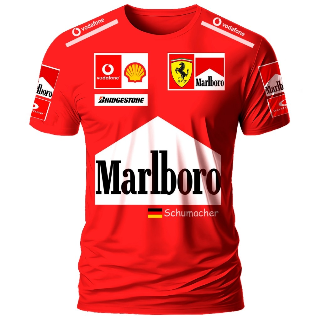 Camiseta  Reset Formula 1 Schumacher 100% Algodão em Oferta na Shopee