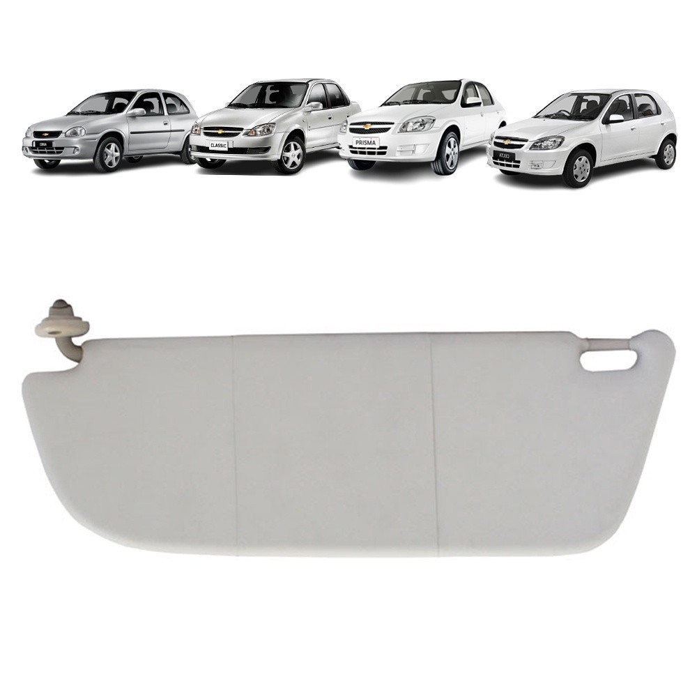 Quebra Sol Cinza Com Bolsa Chevrolet Corsa Classic Celta Prisma Lado Esquerdo Newtec NT2203GM