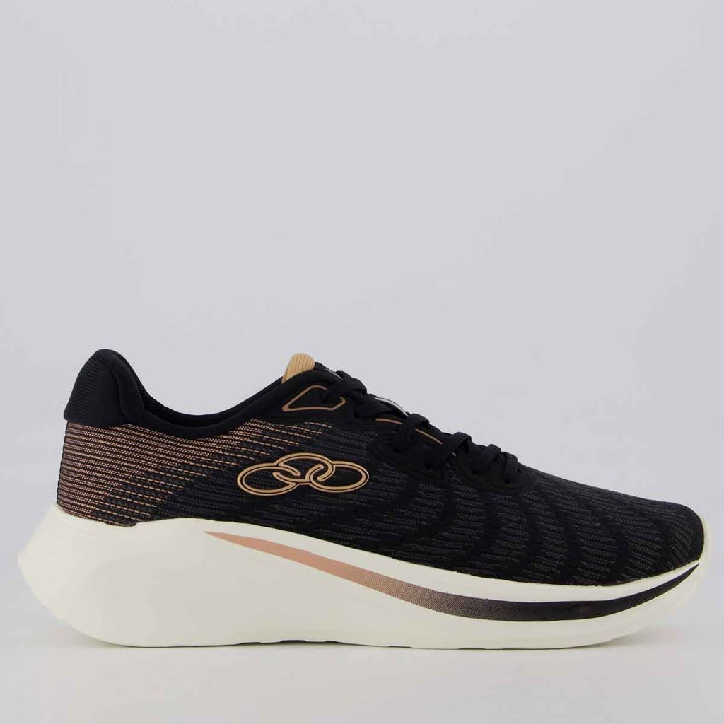 Tênis Olympikus Plaza Feminino Preto e Branco em Oferta na Shopee