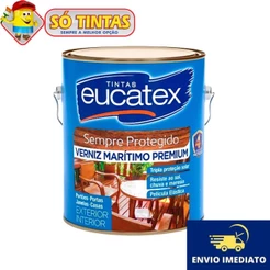 Verniz Marítimo P/ Madeira Premium Acetinado Eucatex Natural 3,6 L