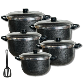 Jogo de Caçarola Conjunto de Panelas  Kit de 5 Pçs  Craquelado POP em Oferta na Shopee