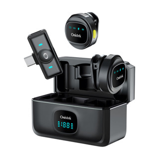 Kit 2 Microfones Sem Fio Bluetooth 5.2 25m Onistek ON-MC827 em Oferta na Shopee