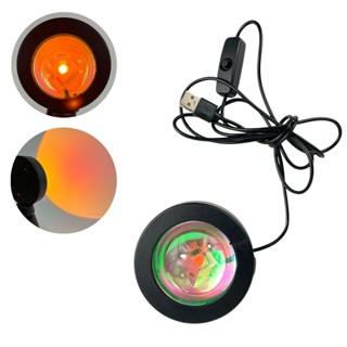 Luminária Preta Projetor de Luz Pôr do Sol Sunset para Fotos Vídeos USB sem Tripé