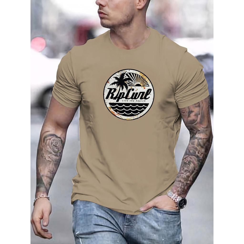 Camiseta Masculina Moda Rip Curl Palmeira Mar Praia Beach Top
