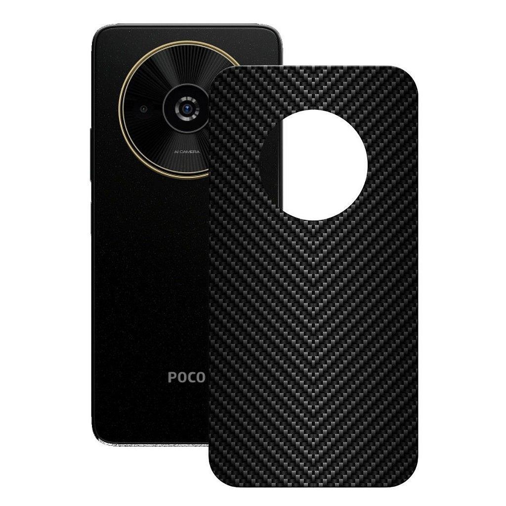 Película para Xiaomi Poco C61 - Traseira de Fibra de Carbono Preta - Gshield