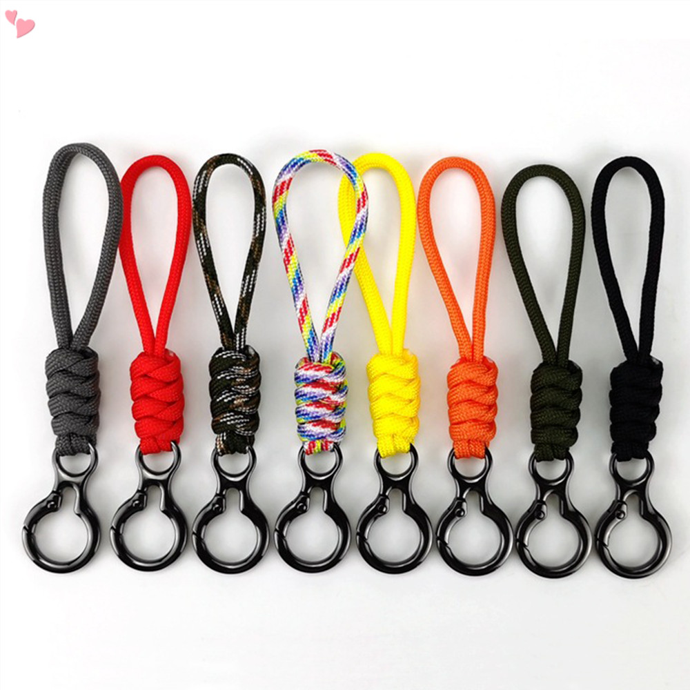Chaveiro Trançado Criativo Paracord Para Homens Mulheres Porta-Chaves Unisexo Carros Mochila Anti-Perda De Corrente Acessórios