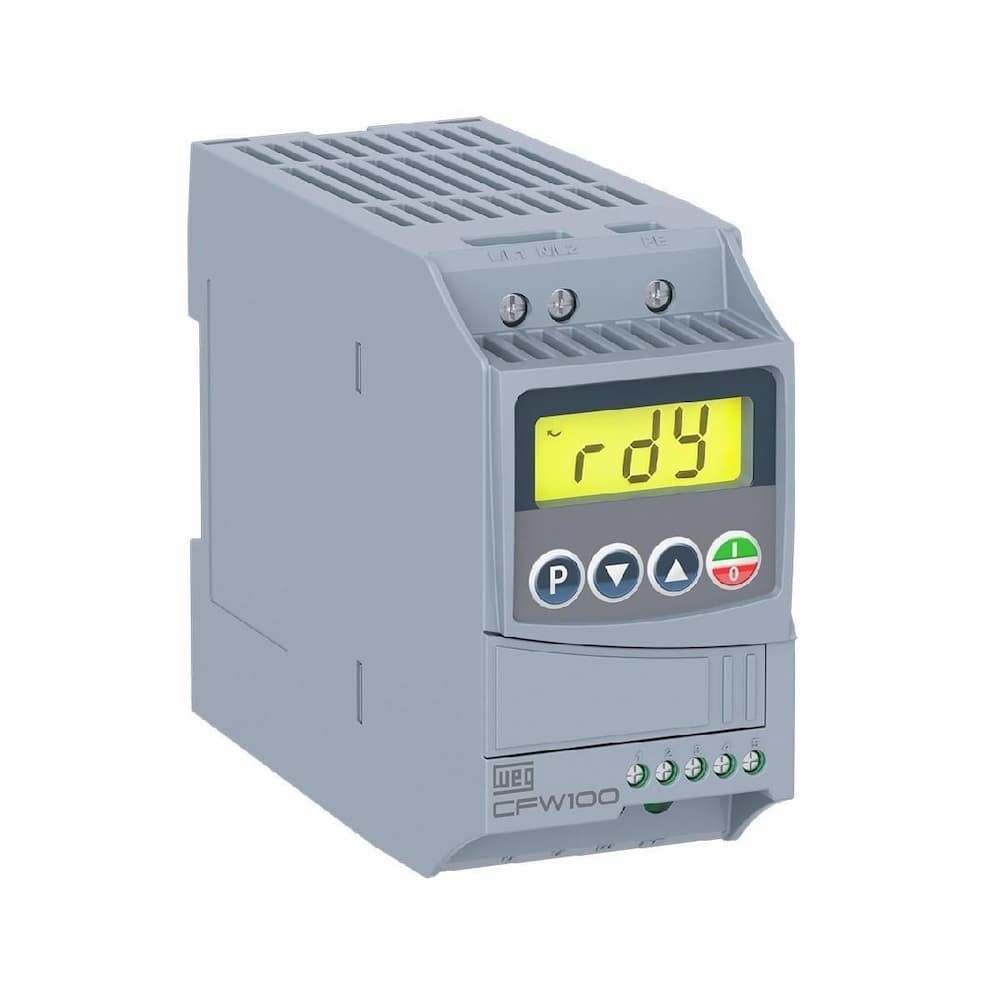 Inversor Conversor de Frequência Weg CFW100 Mono 0.25CV 220V 1.6A (14248096)