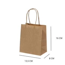 10~50 SACOLA KRAFT 13,5 X 8 X 16 (LC) - REF:0015(CHOCO)