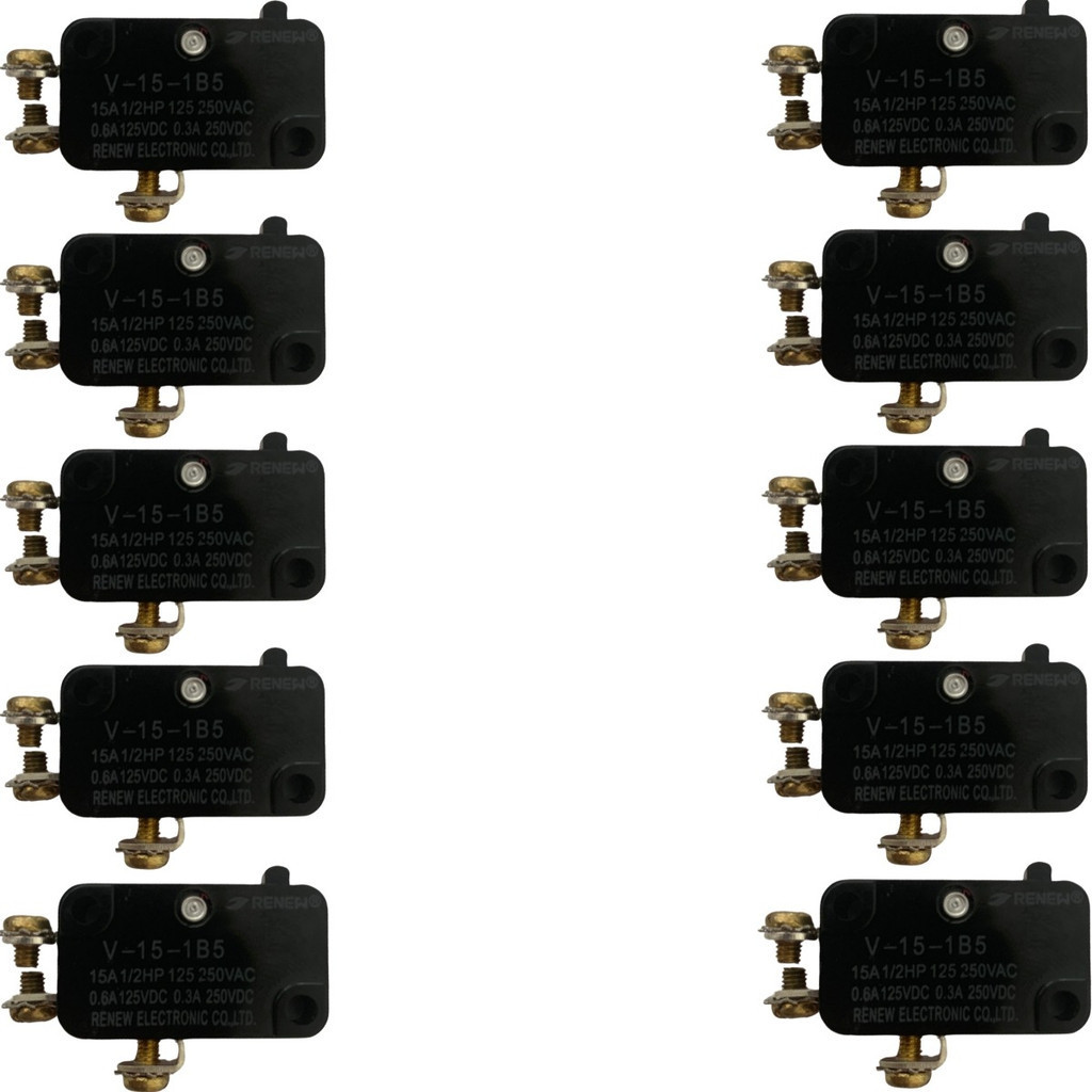 Kit 10 Chave Micro Switch V-15-1b5 15a Fim de Curso Para Fliperama
