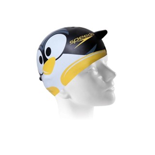 Touca de natação infantil em silicone Pinguim  Speedo -  PRETO em Oferta na Shopee