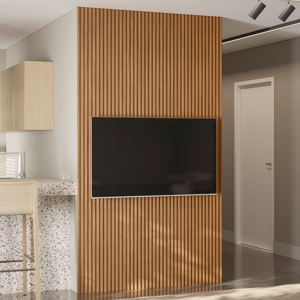 Painel para TV Até 60 Polegadas Ripado Nature Fosco - Linea Brasil em Oferta na Shopee