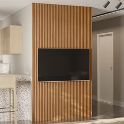 Painel para TV Até 60 Polegadas Ripado Nature Fosco - Linea Brasil